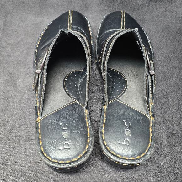 B.O.C. Karley Wedge Black Clog Mules - Picture 7 of 11